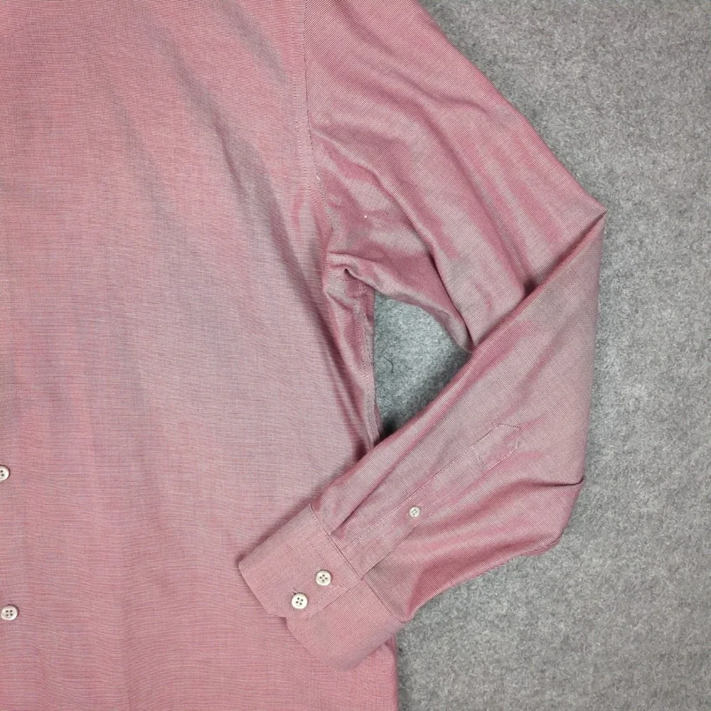 Banana Republic Mens XL Non-Iron Slim Fit Dress‎ Shirt Micro-Check Long Sleeve